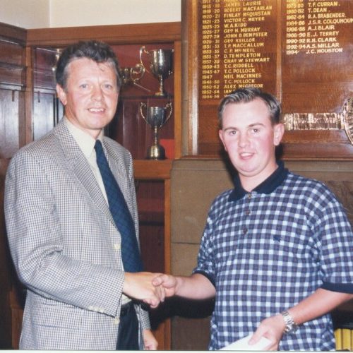 Craig Love prizewinner Tennent Trophy 1995