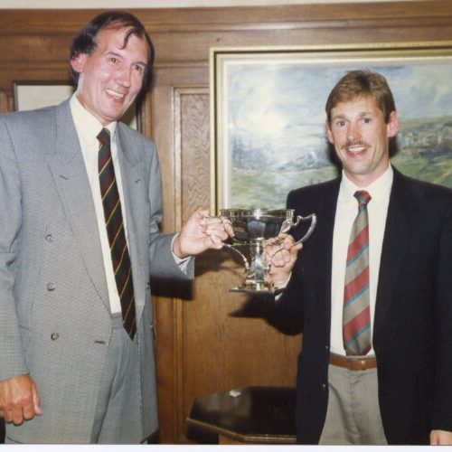 Gents Champion Frank Molloy with Cpt Roger Clark 1990