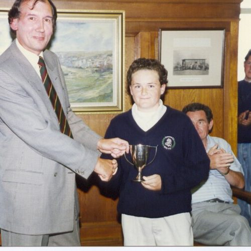 Junior Champion Dom Quigley with Cpt Roger Clark 1990