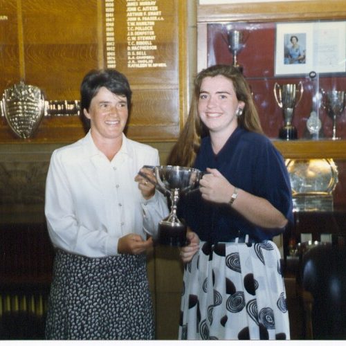 Ladies Champion L Brabender with Lady Cpt M Neilson 1992