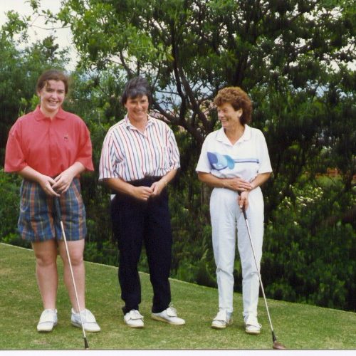 Ladies Finalists L Brabender & N Phillips with Lady Cpt M Neilson 1992