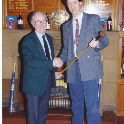 Paul McKellar accepts Team Prize at Tri-Am 1995